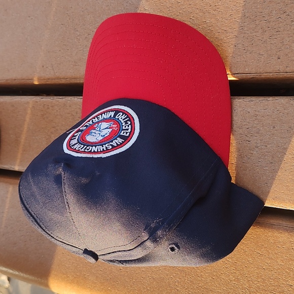 Vtg Washington Mills Electro Minerals Embroidered Snapback Hat Cap Made in USA - Picture 6 of 10